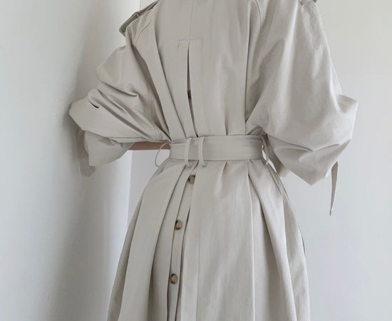 Opale Denim® | Trench Mi-Long avec Ceinture