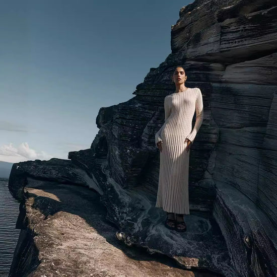 Arya | Robe Longue Côtelée