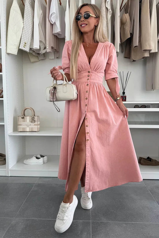 Sirella® | Robe Boutonnée Chic & Décontractée