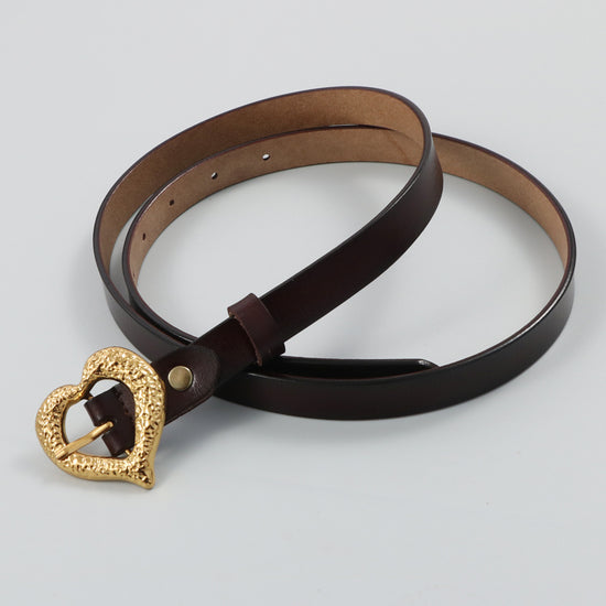Gold Peach | la Ceinture en Cuir de Vachette