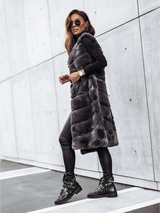 Diana® | Manteau Long Fourrure Luxe Hivernal