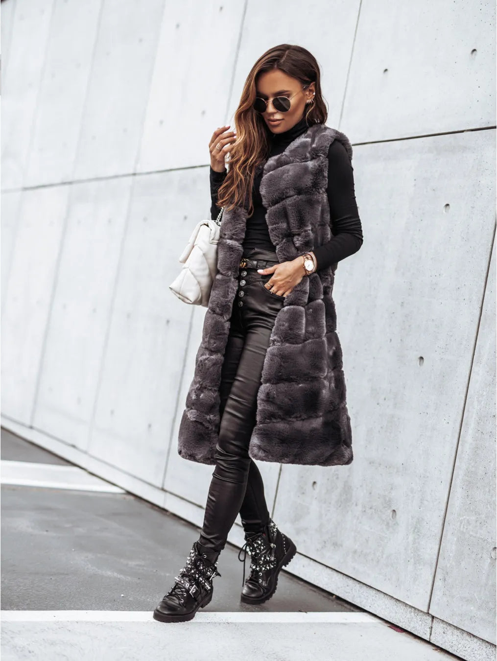 Diana® | Manteau Long Fourrure Luxe Hivernal