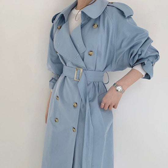 Opale Denim® | Trench Mi-Long avec Ceinture