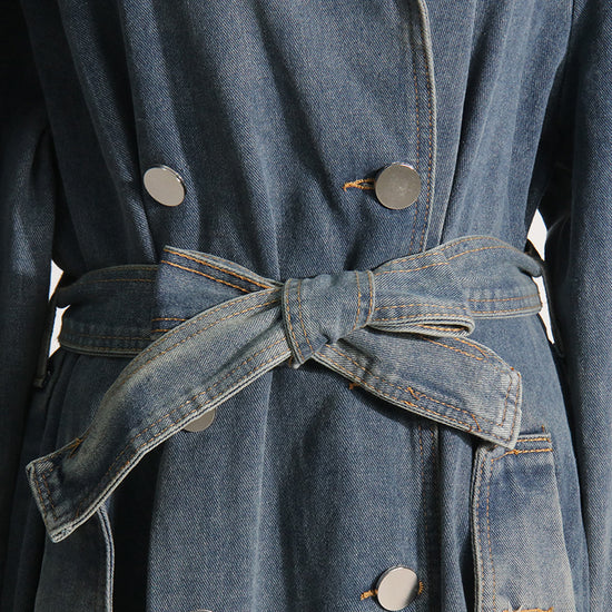 Léandra® | Manteau Jean Cintré à Lacets 2