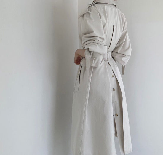 Opale Denim® | Trench Mi-Long avec Ceinture