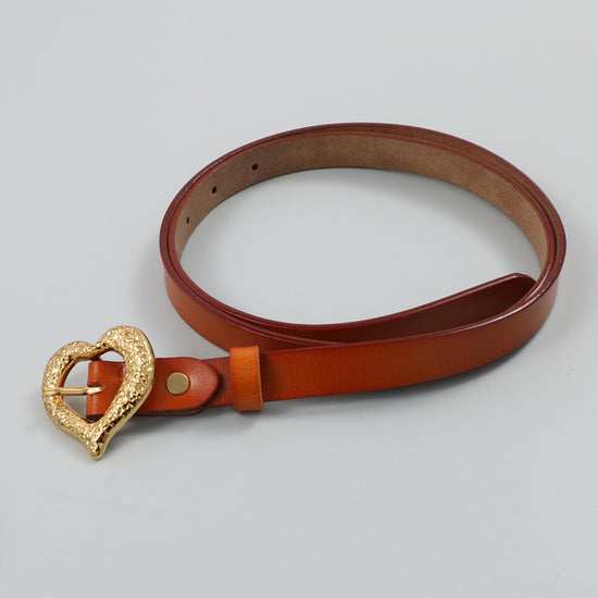 Gold Peach | la Ceinture en Cuir de Vachette