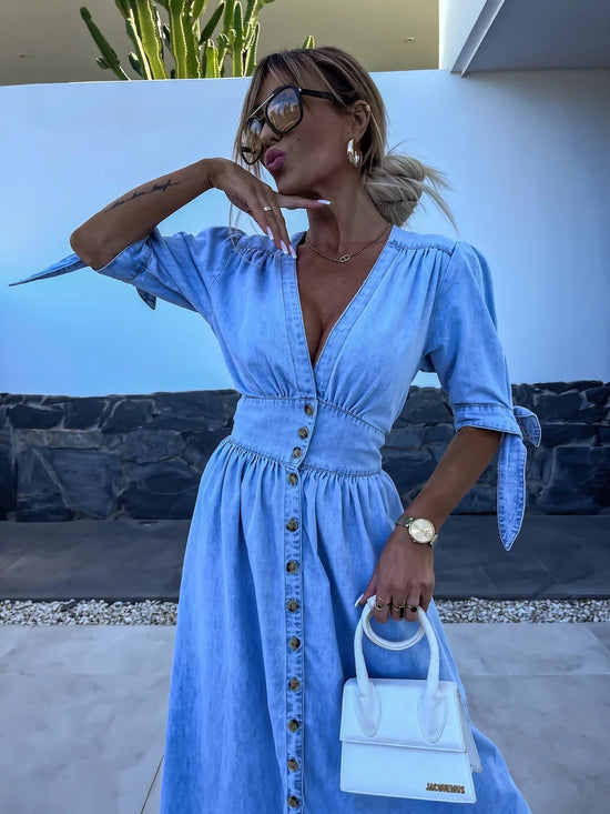 Sirella® | Robe Boutonnée Chic & Décontractée