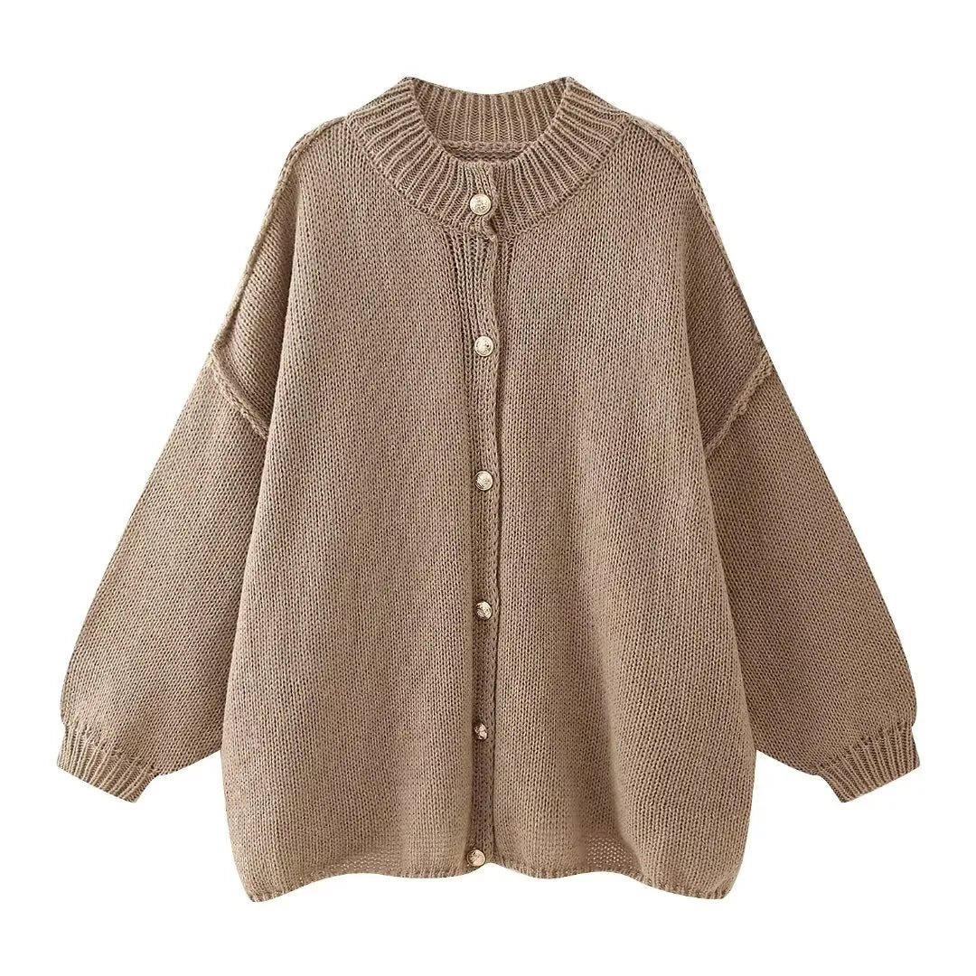 limunia® | Cardigan Chic à Boutons Dorés