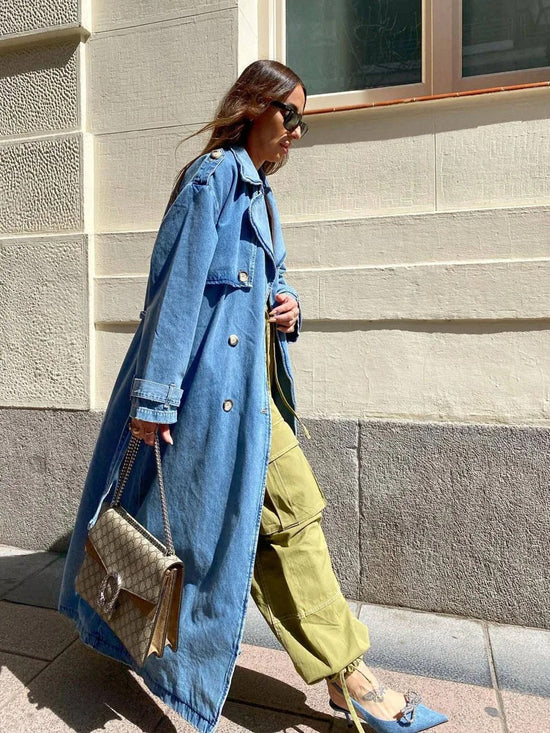 Dalya® | Trench en Jean Slim Élégance Urbaine