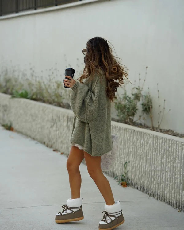 limunia® | Cardigan Chic à Boutons Dorés