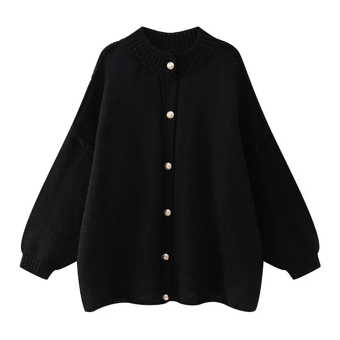 limunia® | Cardigan Chic à Boutons Dorés