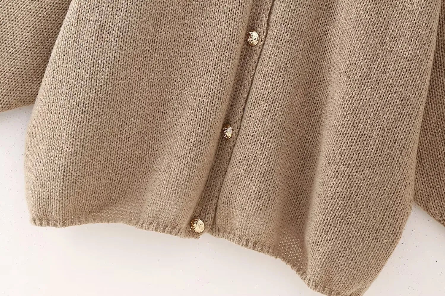 limunia® | Cardigan Chic à Boutons Dorés
