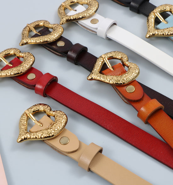 Gold Peach | la Ceinture en Cuir de Vachette