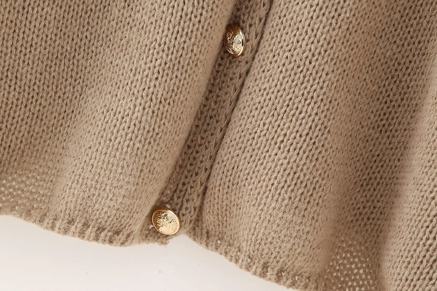 limunia® | Cardigan Chic à Boutons Dorés