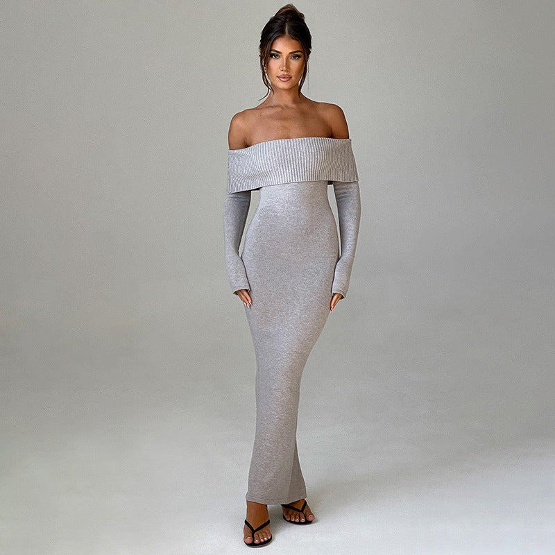 Robe Longue Col Épaules Dénudées