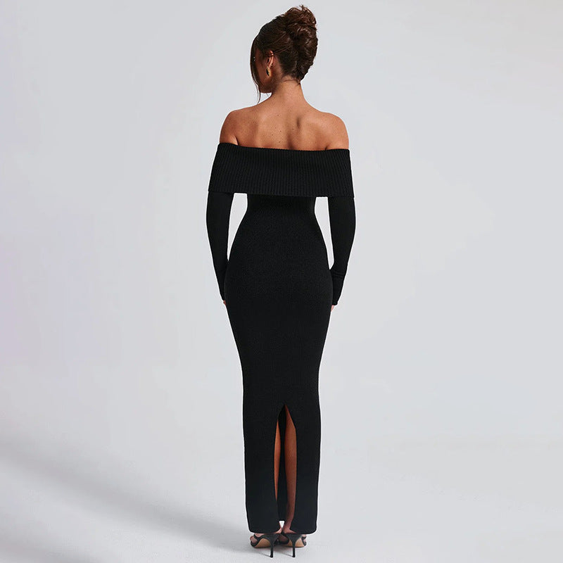 Robe Longue Col Épaules Dénudées