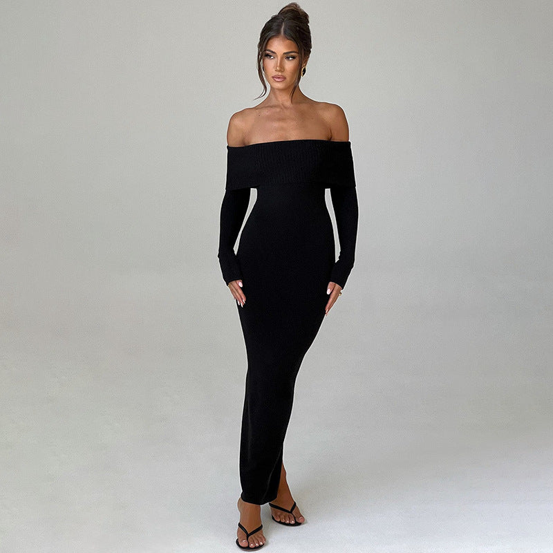 Robe Longue Col Épaules Dénudées
