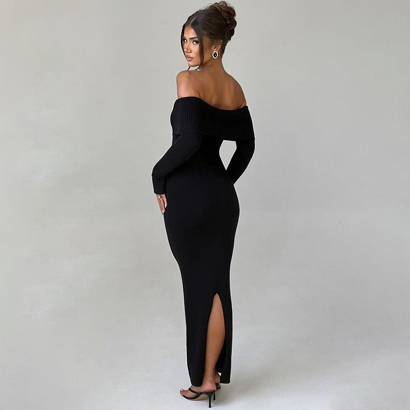Robe Longue Col Épaules Dénudées