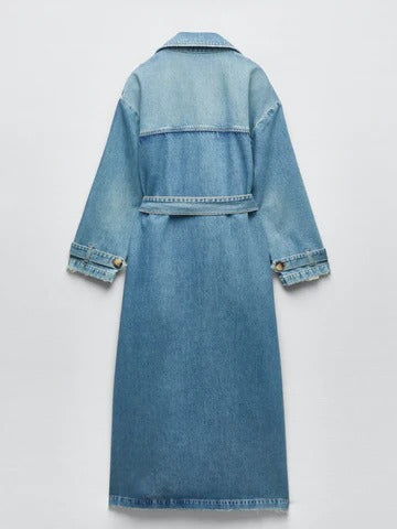 Dalya® | Trench en Jean Slim Élégance Urbaine